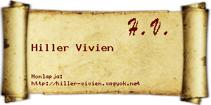 Hiller Vivien névjegykártya